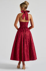 EFFIE MIDI DRESS - RED