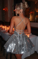 ELECTRA MINI DRESS - SILVER