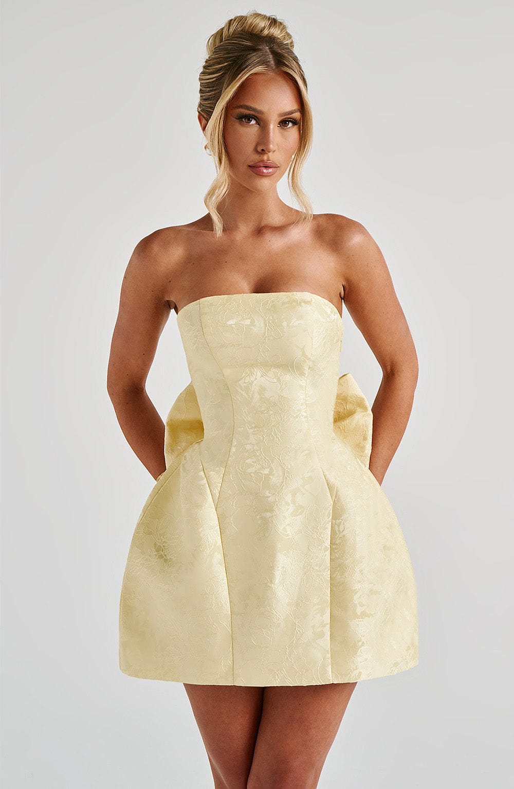 ELENORA MINI DRESS - LEMON