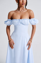 ELORA MIDI DRESS - BLUE