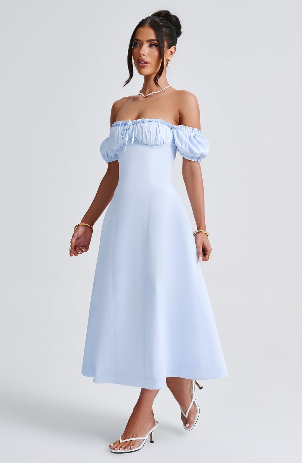 ELORA MIDI DRESS - BLUE