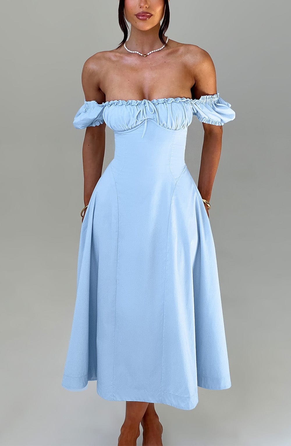 ELORA MIDI DRESS - BLUE