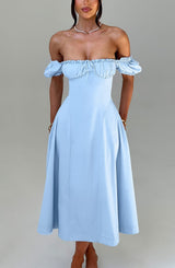 ELORA MIDI DRESS - BLUE