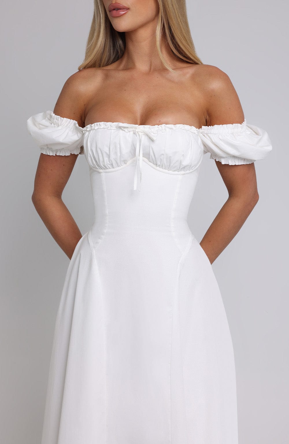 ELORA MIDI DRESS - IVORY