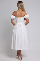 ELORA MIDI DRESS - IVORY