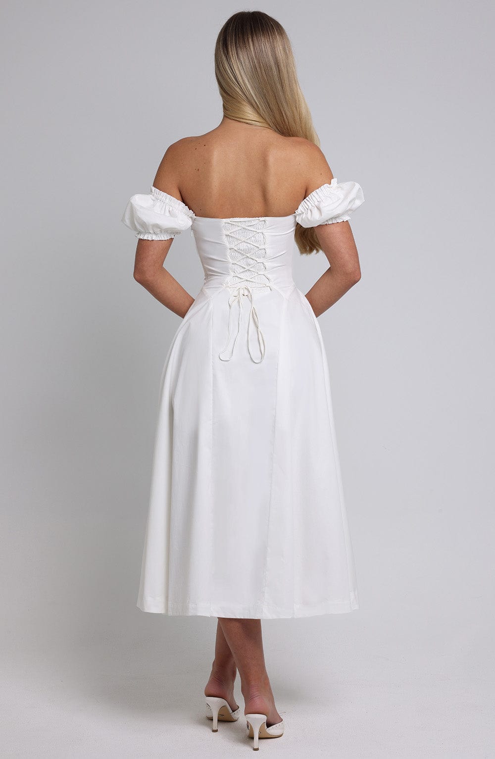 ELORA MIDI DRESS - IVORY