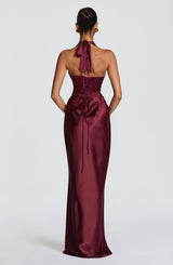 ELOWEN MAXI DRESS - CHERRY LACQUER
