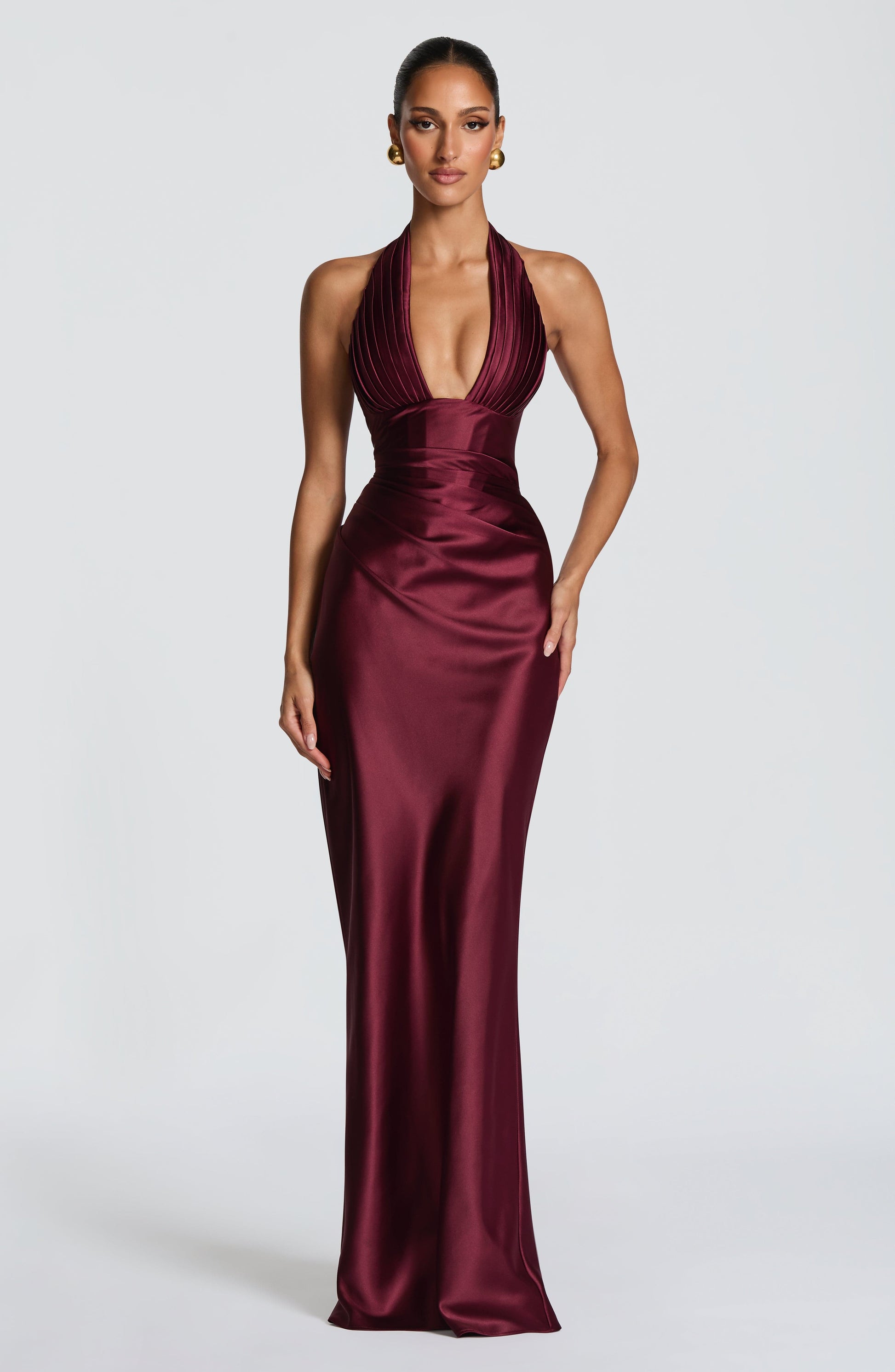 ELOWEN MAXI DRESS - CHERRY LACQUER