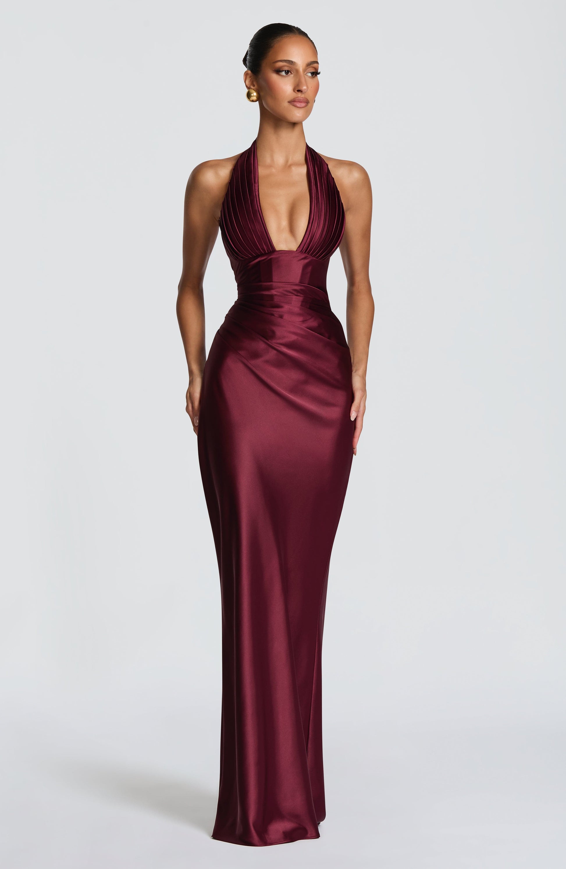 ELOWEN MAXI DRESS - CHERRY LACQUER