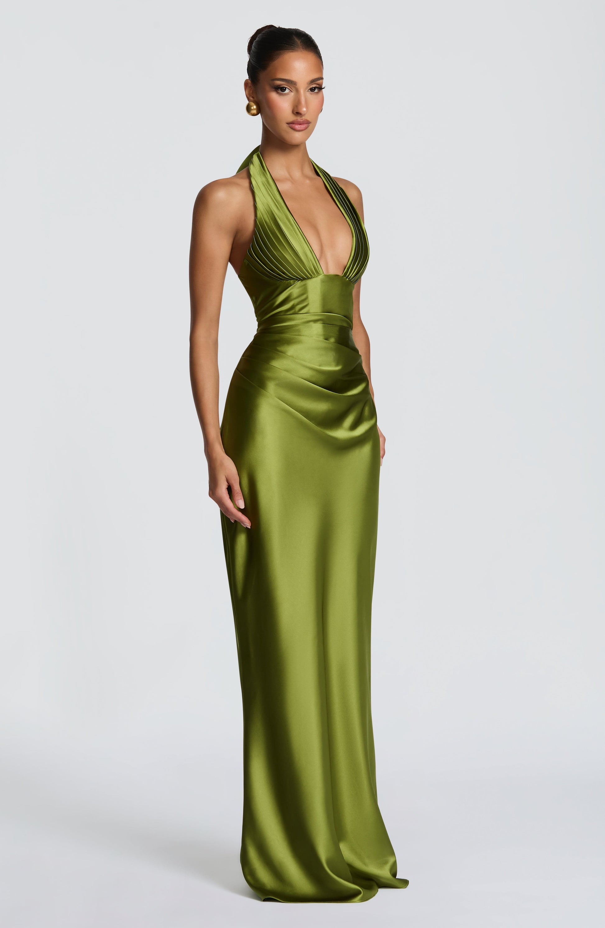 ELOWEN MAXI DRESS - OLIVE