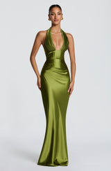 ELOWEN MAXI DRESS - OLIVE