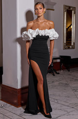 ELSIE MAXI DRESS - BLACK/WHITE