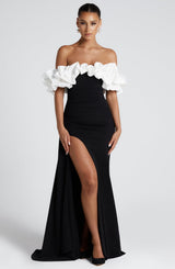 ELSIE MAXI DRESS - BLACK/WHITE