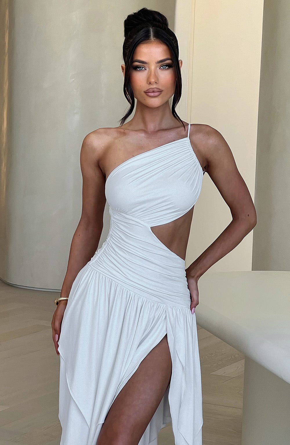EMELINE MIDI DRESS - WHITE