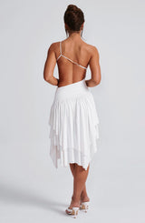 EMELINE MIDI DRESS - WHITE