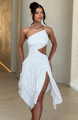 EMELINE MIDI DRESS - WHITE
