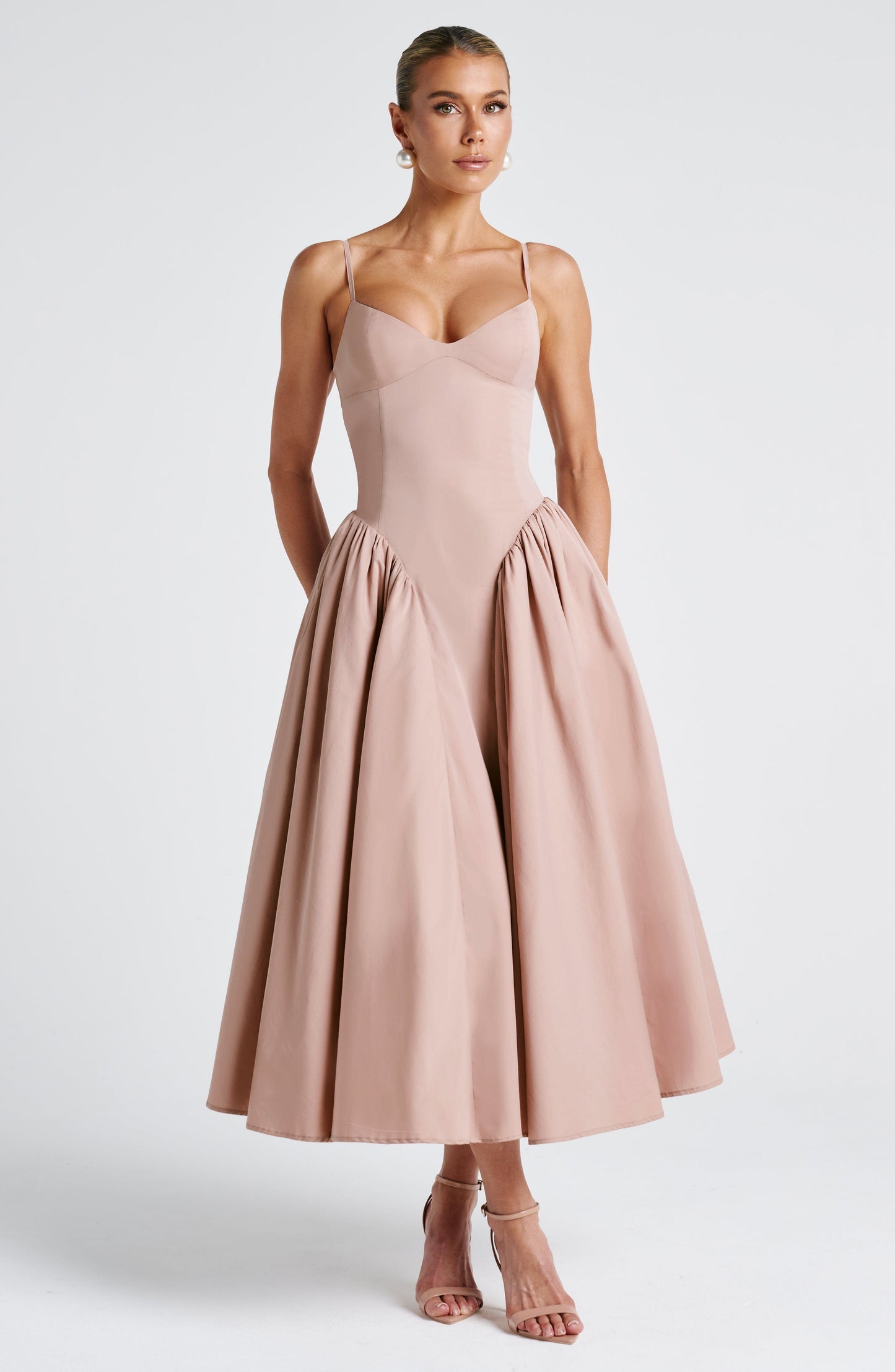 EMERSON MIDI DRESS - CLAY