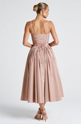EMERSON MIDI DRESS - CLAY
