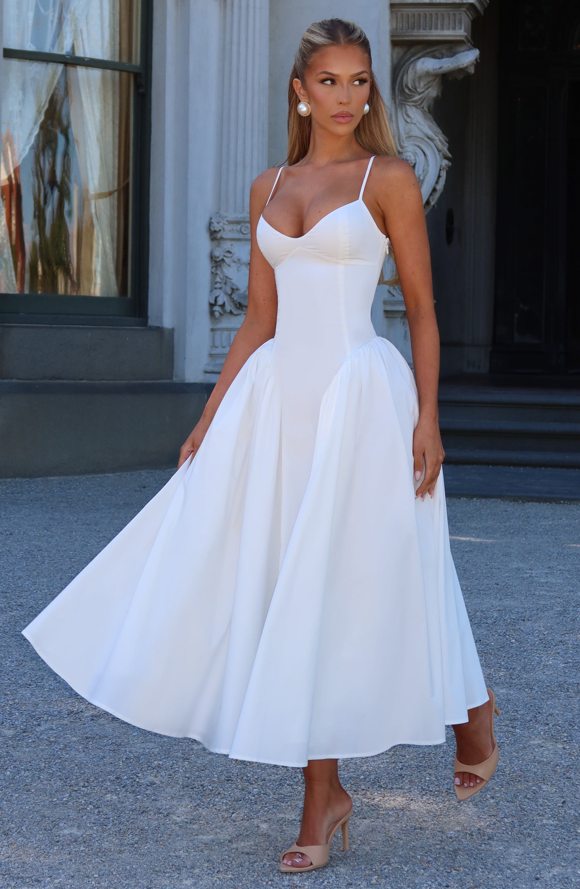 EMERSON MIDI DRESS - IVORY