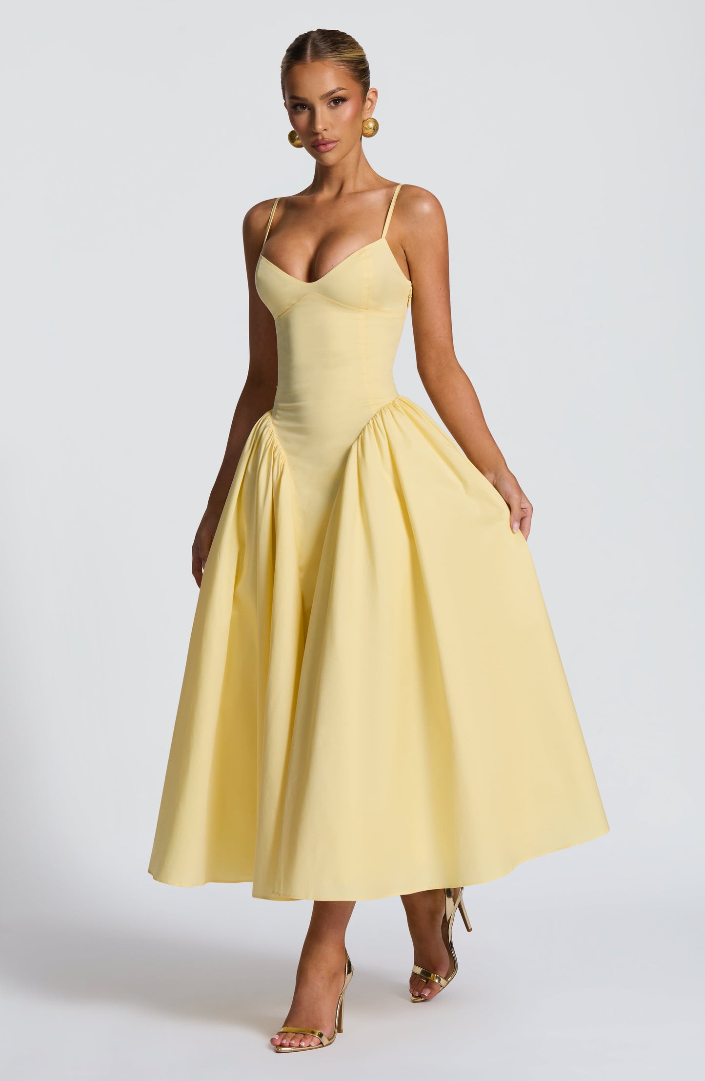EMERSON MIDI DRESS - LEMON