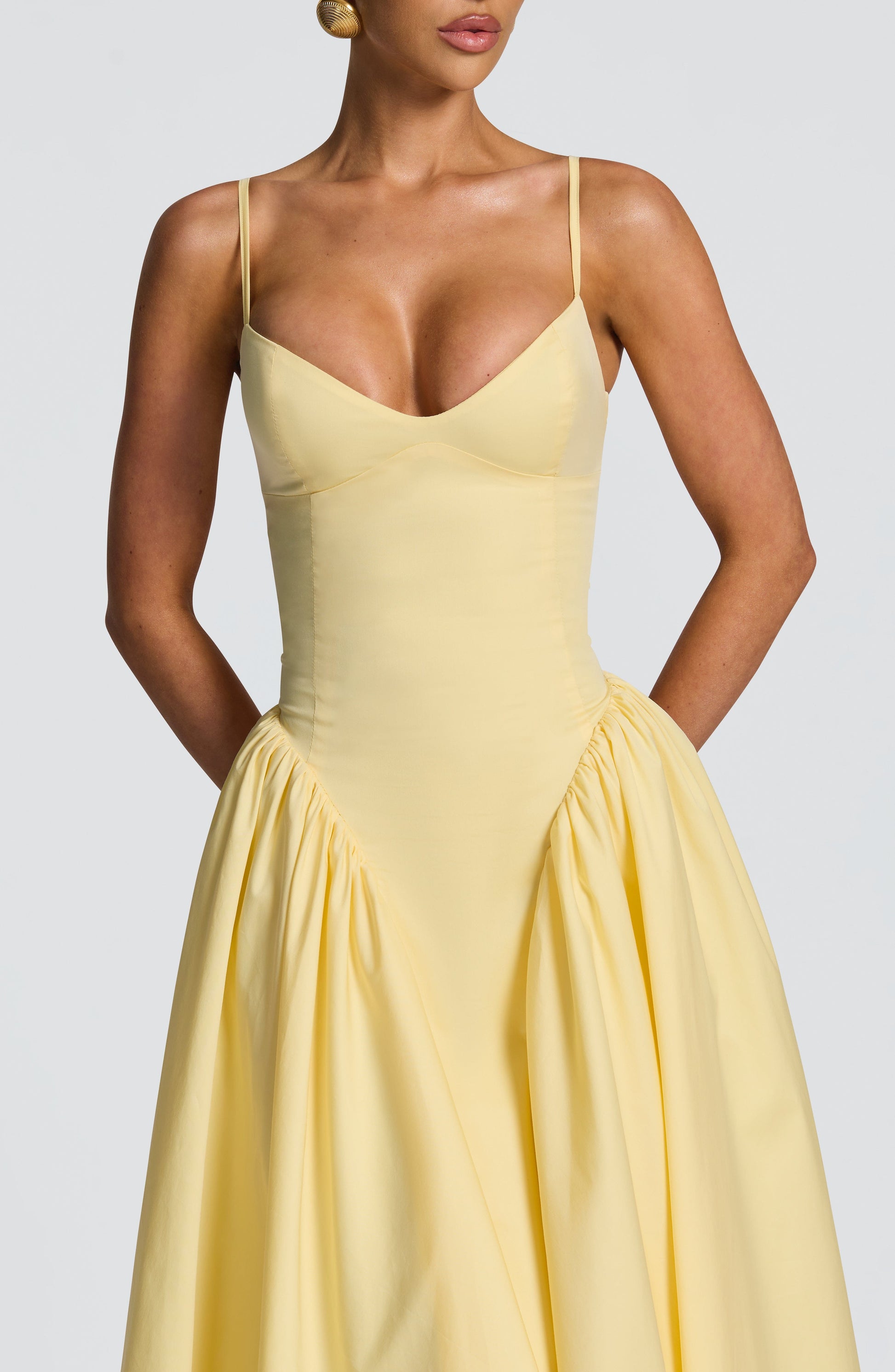 EMERSON MIDI DRESS - LEMON