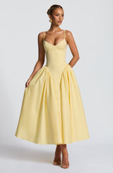 EMERSON MIDI DRESS - LEMON