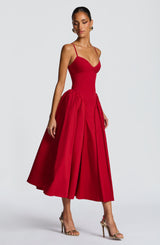 EMERSON MIDI DRESS - RED