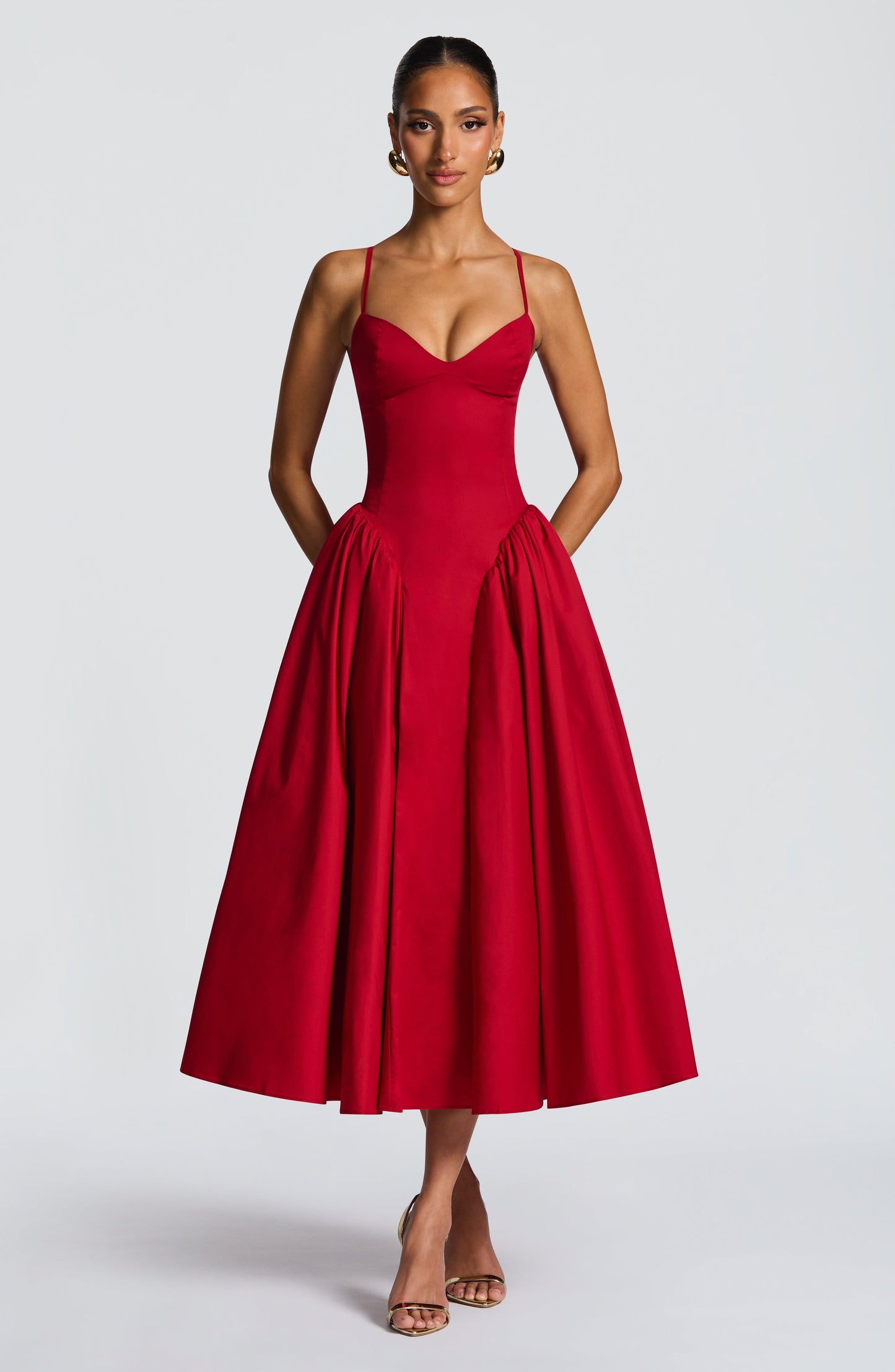 EMERSON MIDI DRESS - RED