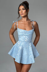EMMIE PLAYSUIT DRESS - BLUE