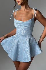 EMMIE PLAYSUIT DRESS - BLUE