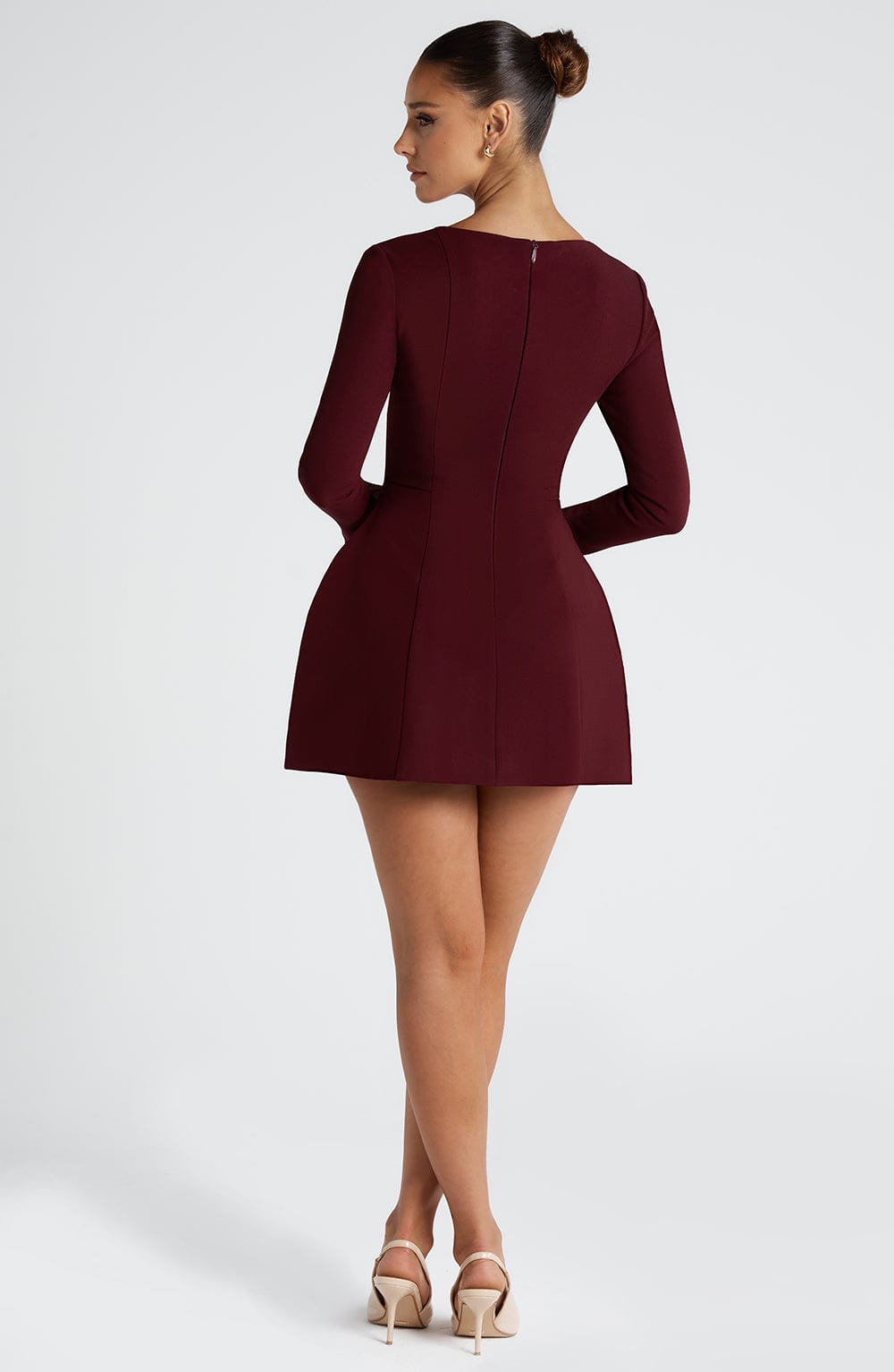 ESME MINI DRESS - CHERRY LACQUER
