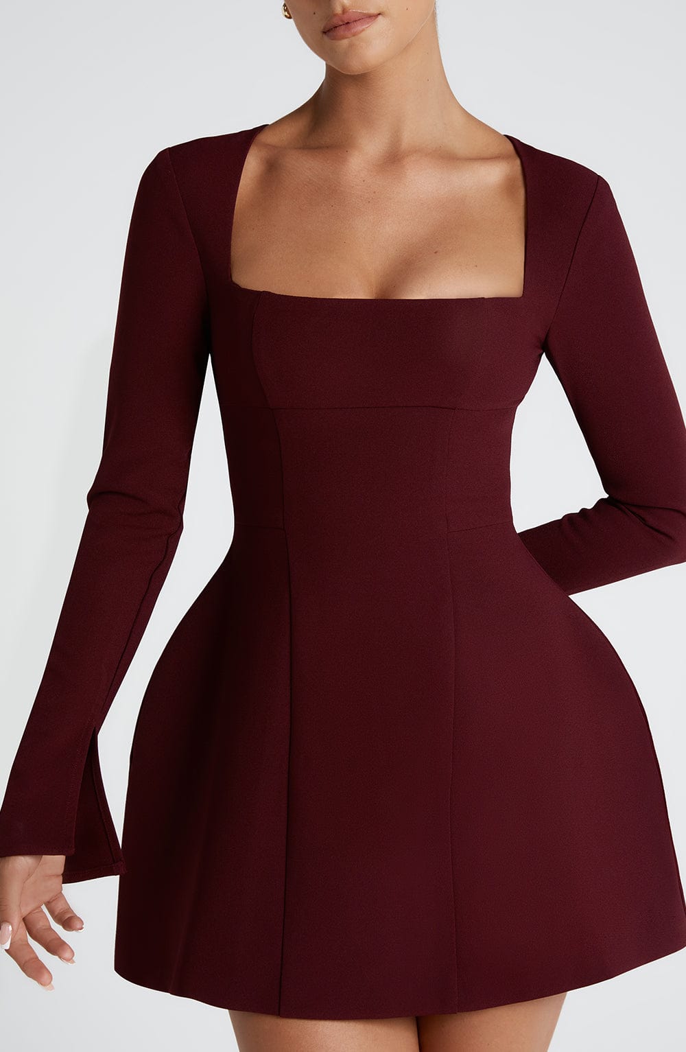 ESME MINI DRESS - CHERRY LACQUER