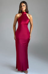 ETTA MAXI DRESS - WINE