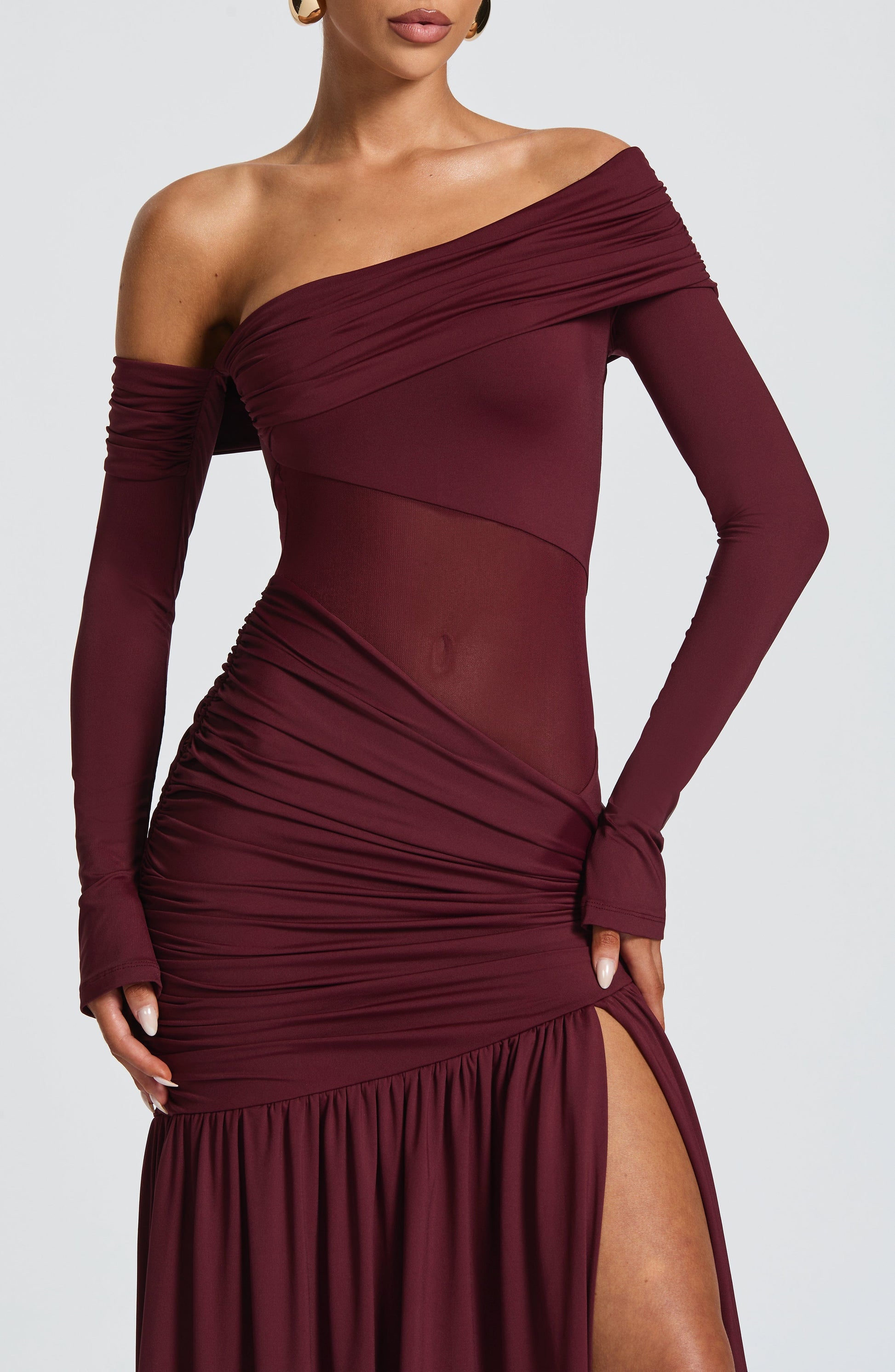 ETTALIE MAXI DRESS - CHERRY LACQUER