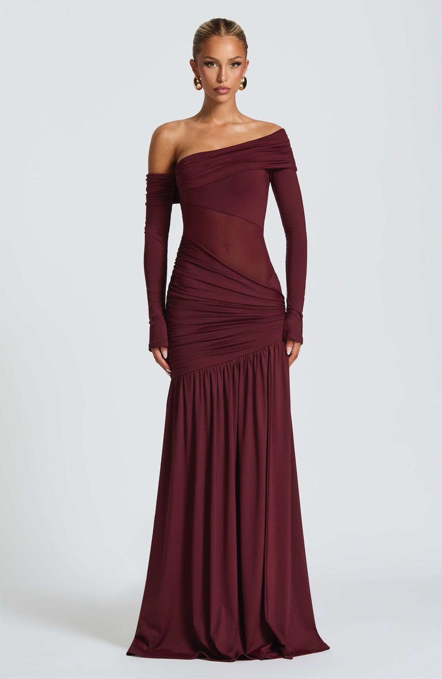 ETTALIE MAXI DRESS - CHERRY LACQUER