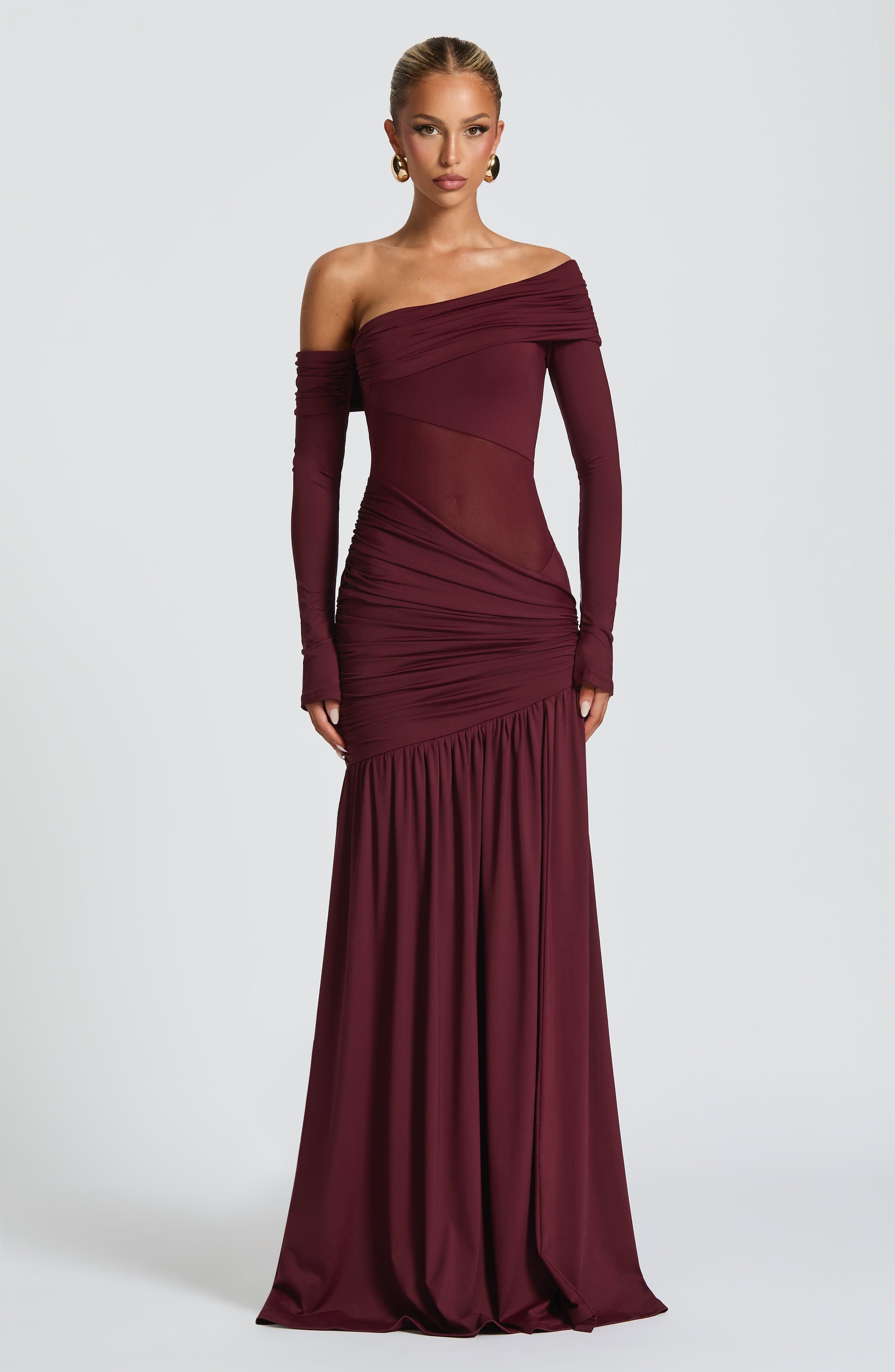 ETTALIE MAXI DRESS - CHERRY LACQUER