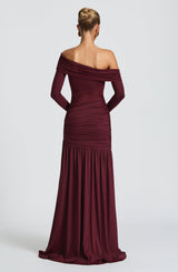 ETTALIE MAXI DRESS - CHERRY LACQUER