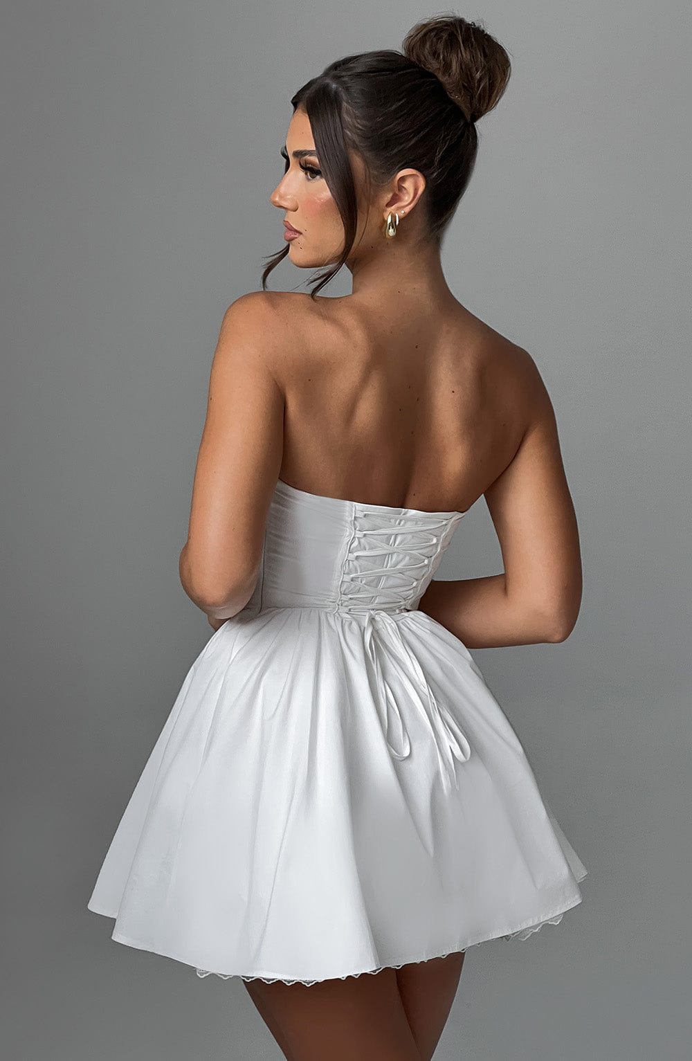 EVIE MINI DRESS - IVORY
