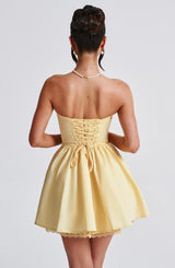 EVIE MINI DRESS - LEMON