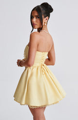 EVIE MINI DRESS - LEMON