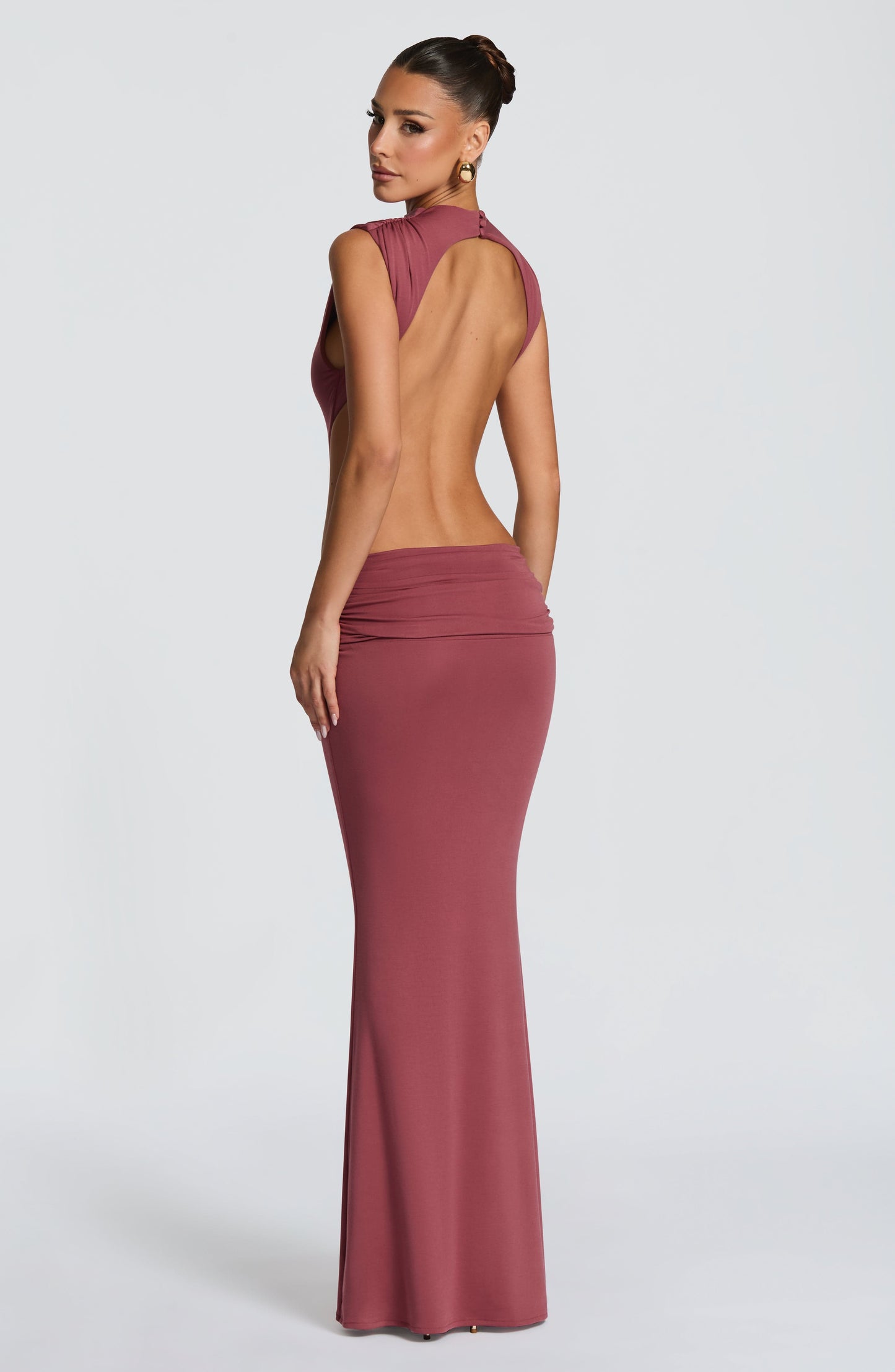 FENELLA MAXI DRESS - ROSE BROWN