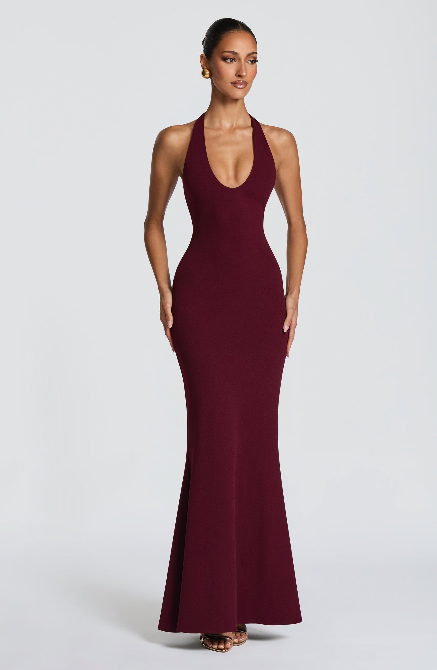 FERN MAXI DRESS - CHERRY LACQUER