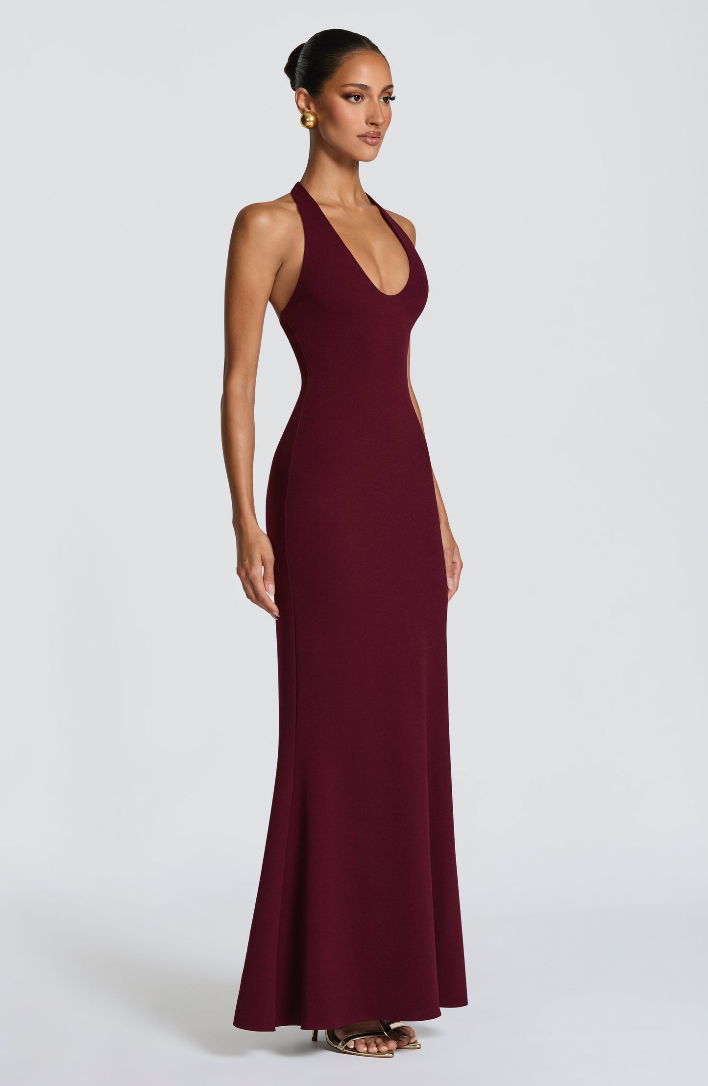FERN MAXI DRESS - CHERRY LACQUER