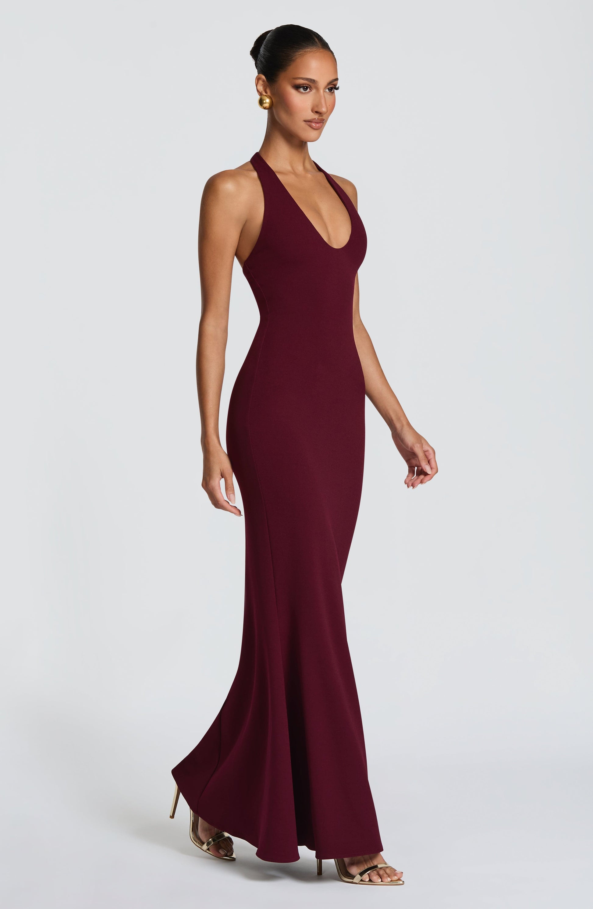 FERN MAXI DRESS - CHERRY LACQUER