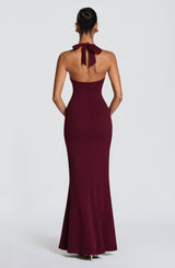 FERN MAXI DRESS - CHERRY LACQUER