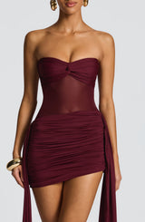 FIORELLA MINI DRESS - CHERRY LACQUER