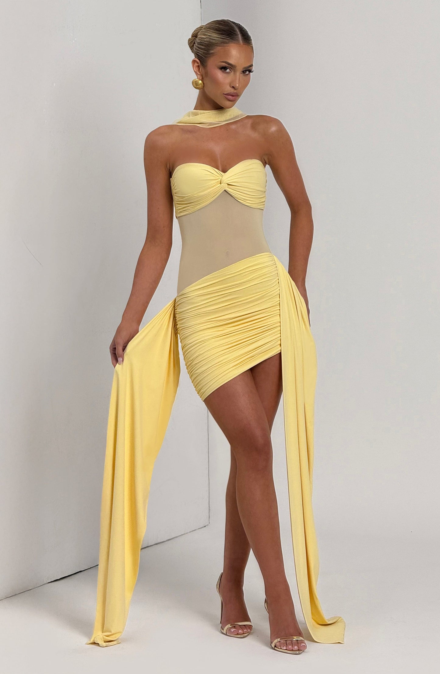 FIORELLA MINI DRESS - LEMON