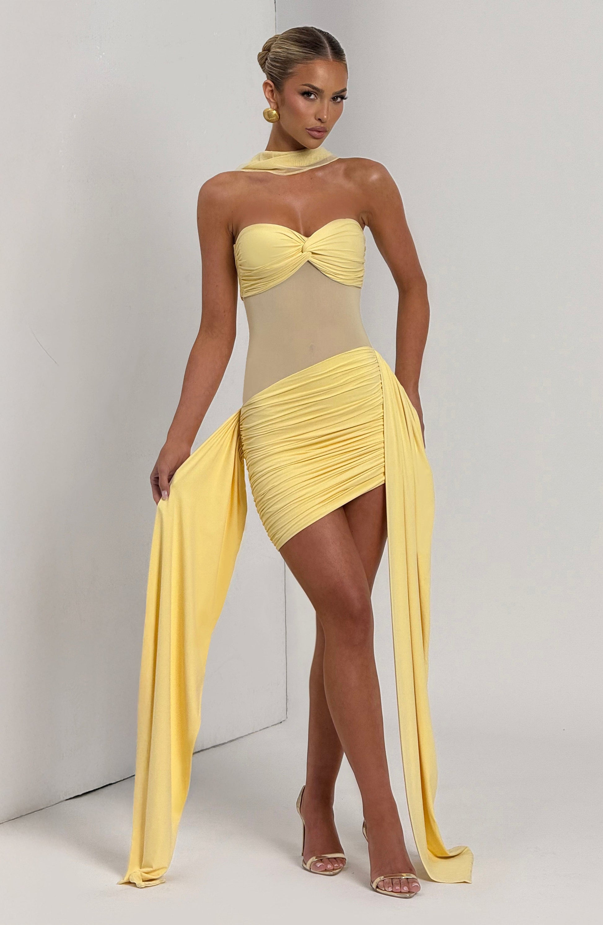 FIORELLA MINI DRESS - LEMON