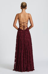 FRANCIS MAXI DRESS - CHERRY LACQUER