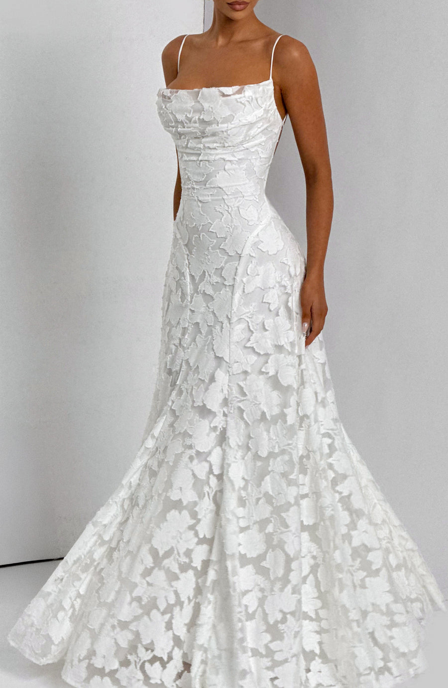 VESTIDO LARGO FRANCIS - MARFIL